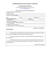 Intl Scout Peace Camp Application Form.doc