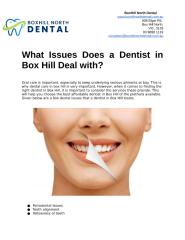 What Issues Does a Dentist in Box Hill Deal with.docx
